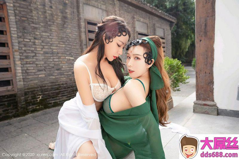 XiuRen秀人网No.2913_女神尤妮丝＆果儿演绎青白蛇主题私房内衣诱惑写真